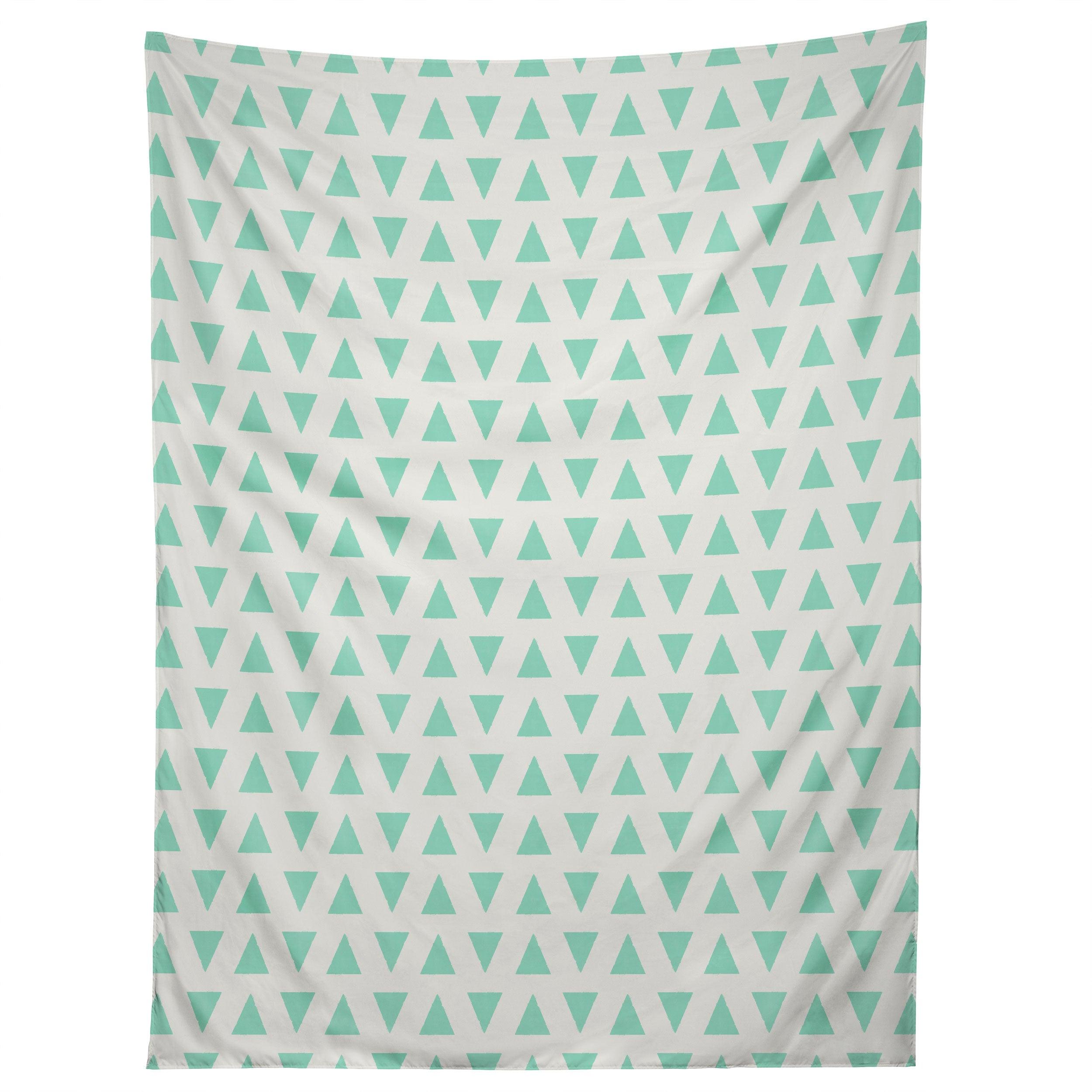 MINTY TRIANGLES tapestry 75x100