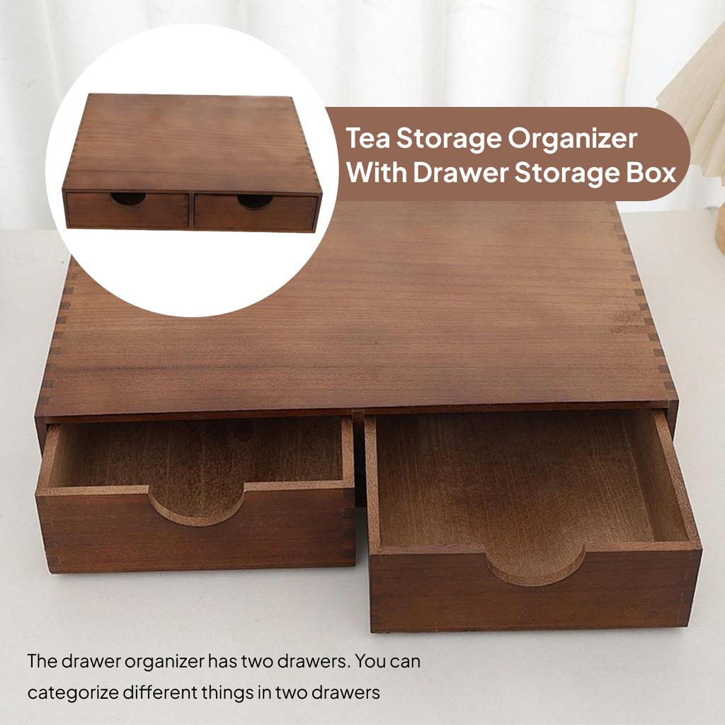 Wooden Coffee Pod Storage Drawer Tea and Coffee Capsule Organizer for Office Kitchen Bar Home Coffee Station Organization