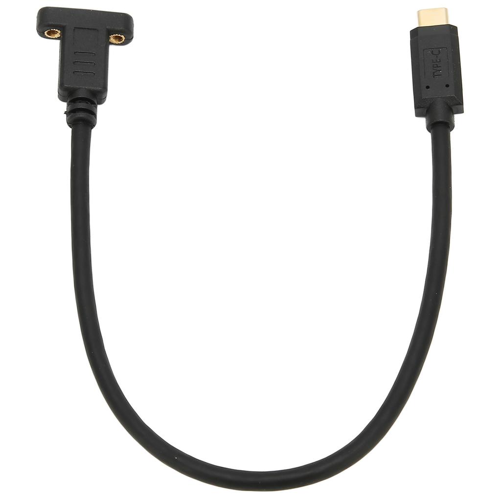 USB Extension Cable 0.3M USB 3.1 Type C Male to Female 10Gbps Gold Plated Data Cable with Panel Mounting Screw Hole