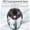 Motorrad Sicherheit Hut Anti-Fog Dual Objektiv Bluetooth Helm Halb Helm Mit BT