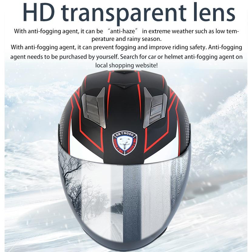 Motorrad Sicherheit Hut Anti-Fog Dual Objektiv Bluetooth Helm Halb Helm Mit BT