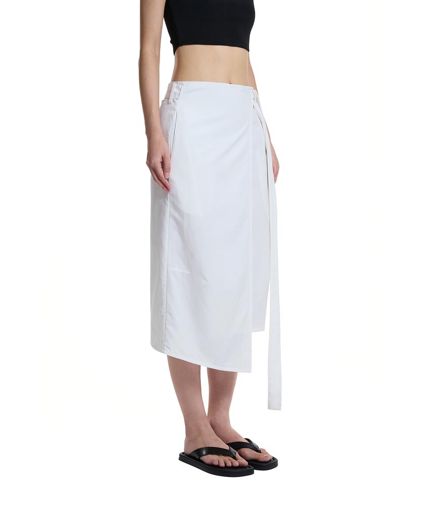 Trunk Project Belted Wrap Skirt_White