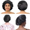 1pc Women's Solid Color Satin Wide-Brimmed Shower Cap, Suitable for Daily Use Silk Bonnet Satin Bonnet