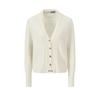 Giovanni Valentino Women's Pure Wool V-Neck Cardigan
