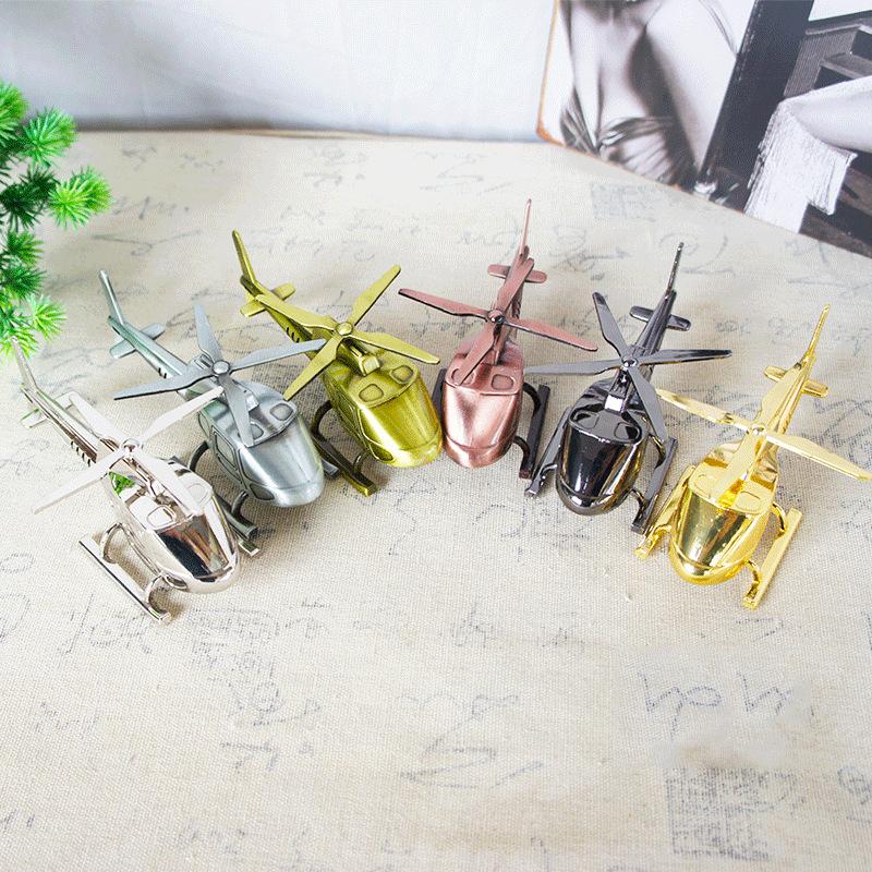 6 Colors Creative Helicopter Model Toys Metal Crafts Zinc Alloy Airplane Kids Toys Decorations Ornaments for Boys Children Gifts