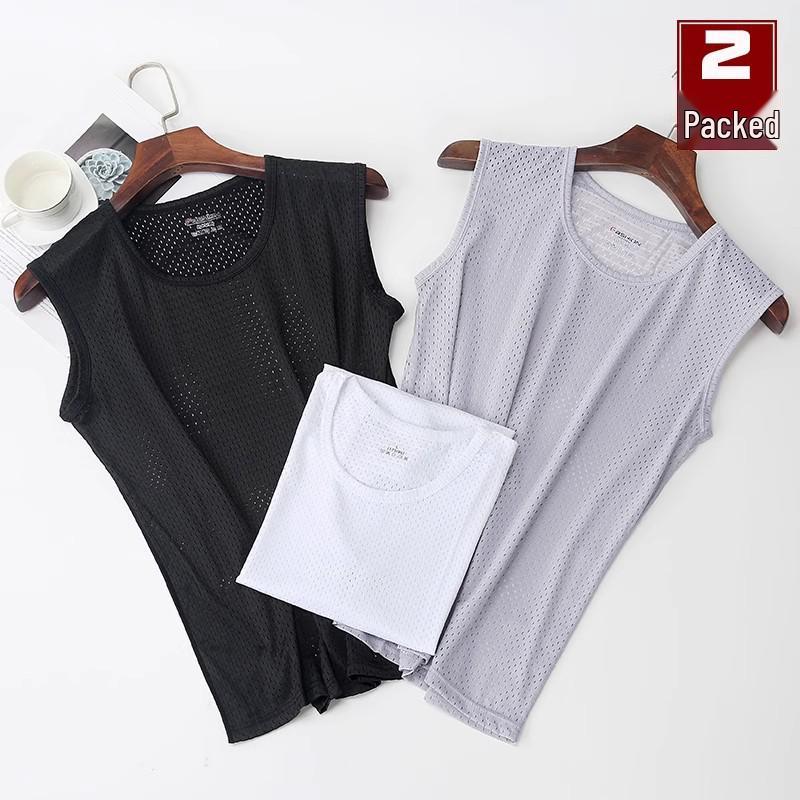 Men's Summer Ice Silk Quick-Dry Sleeveless Tank Top