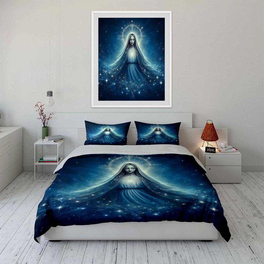 Celestial-Inspired Decorative Art Set  Kid'S And Adults' Bedroom Decor, Exquisite Three-Piece Bedding Set Gift