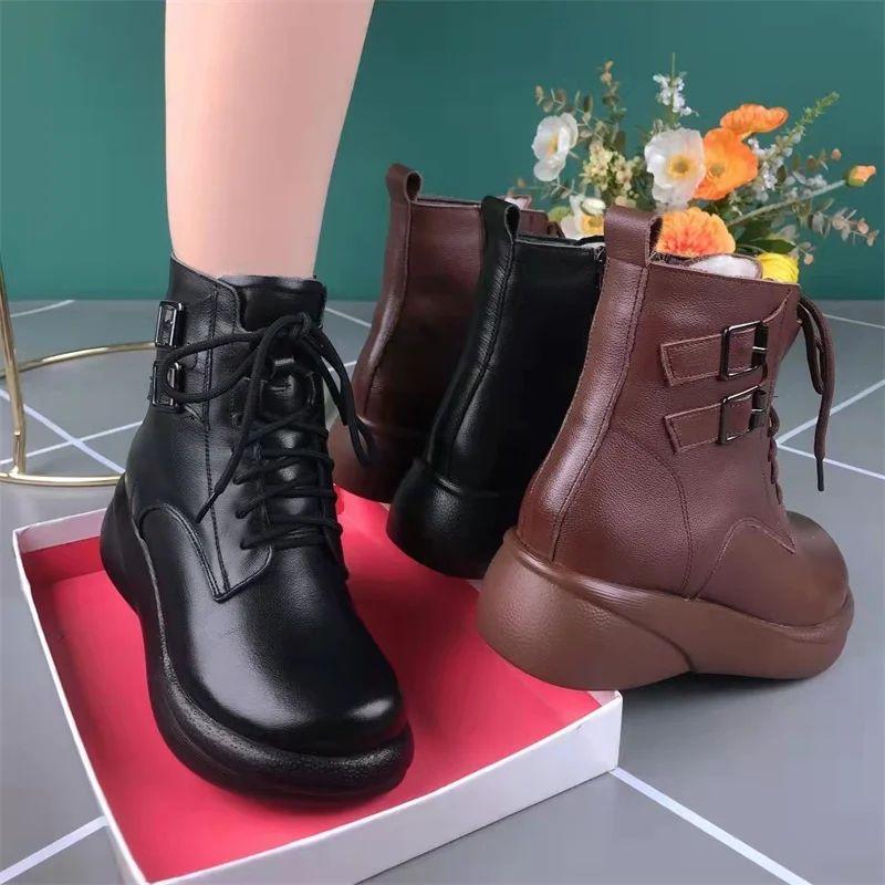 Women's Boots Autumn Winter Fashion England Style Women's Ankle Boots Retro Boots Ladies