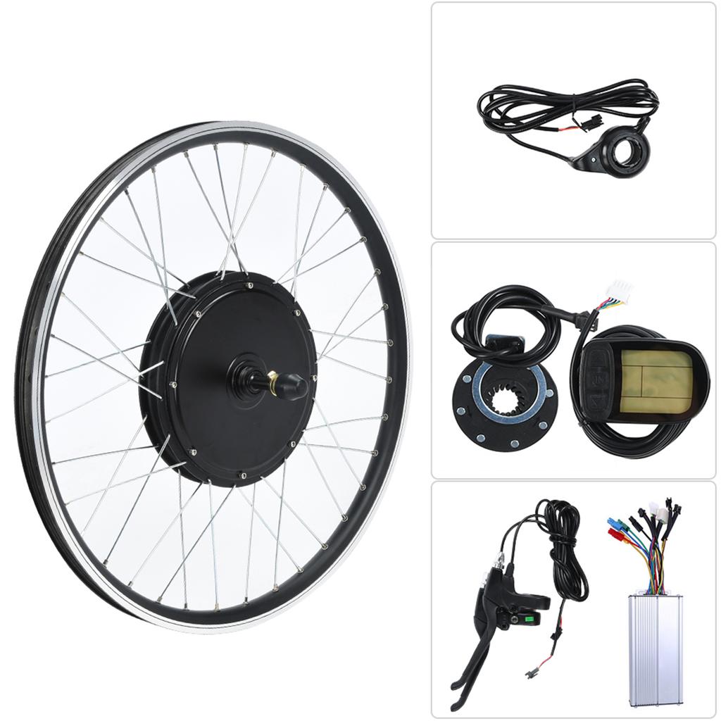 Mountain Electric Bike Conversion Kit with 48V 1500W Motor 700C Wheel KTLCD5 Meter
