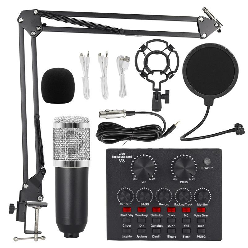 Freeboss Bluetooth Computer Record Sound Card USB Record 6 Channel Digital Effects Audio Mixer for Mobile Phone Computer PC