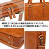AKIYAMA Genuine Leather Business Bag for Men, Waterproof Briefcase, A4 Size, 14-inch Capacity, Laptop Compatible, Perfect for Job Hunting, Business