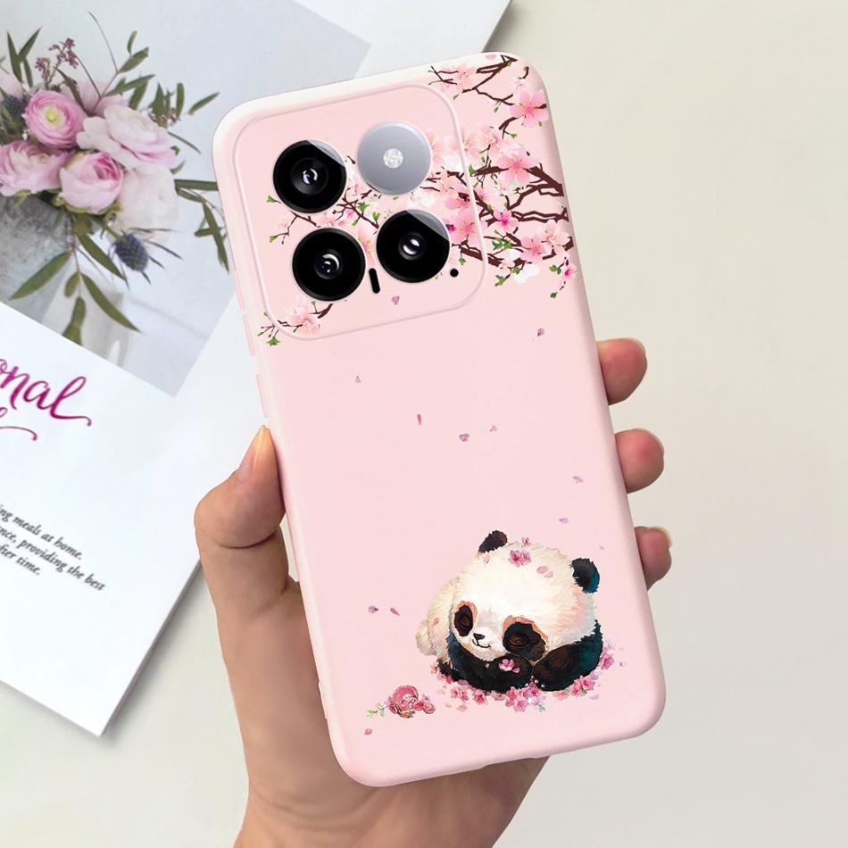 For Xiaomi 14 Phone Case Xiaomi Mi 14 5G Mi14 2024 Cute Cat Cartoon Jelly Silicon Soft Protective Back Cover