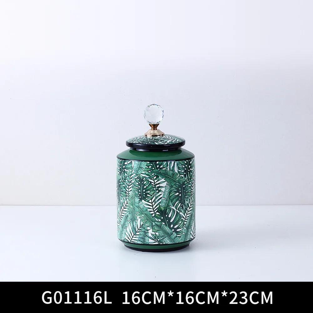 Nordic Light Luxury Ceramic Storage Jar Decoration Living Room Dried Flower Flower Arrangement Accessories Home Decoration Vase