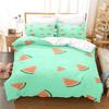 Dropship Duvet Cover Set  3D Print Watermelon Lemon Home Textile Bed Comforter Set King Size Quilt Cover+Pillowcases -No Sheet