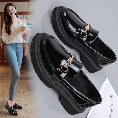 Real Soft Leather Loafers Women'S British Style Small Leather Shoes Thick Soft Sole Single Shoes Women'S Long Standing Not Tired Women'S Shoes