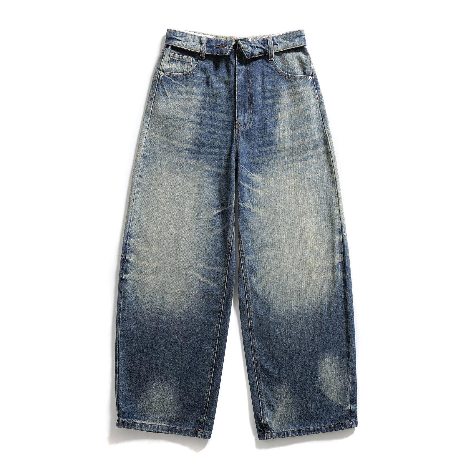 European and American style, new women s clothing, classic, versatile, fashionable, fashionable waist jeans XS синий