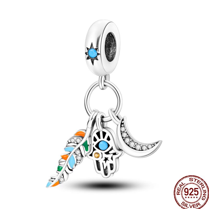 Copper Metal Bird Flying Wings Bee Plant Insect Colored Zircon Charm Bead Component Bead Components Ideal Designed For 3MM Authentic Original