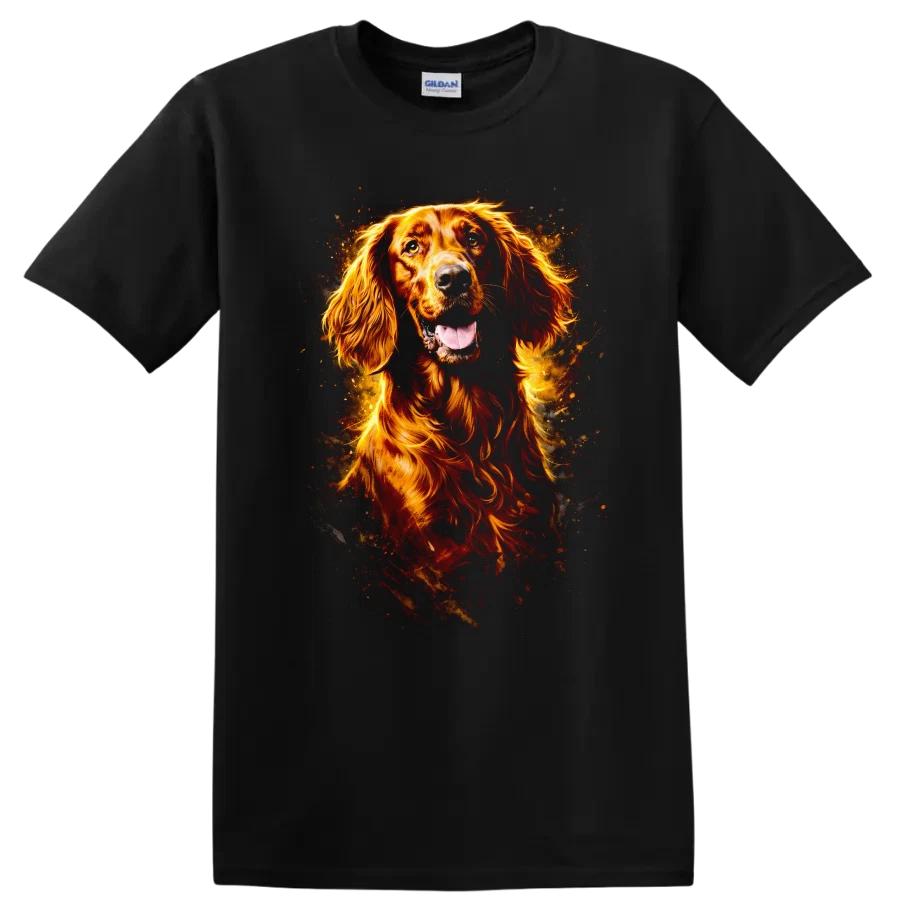 Golden Retriever Dog Portrait T Shirt w/ Beautiful Artful Design Tee