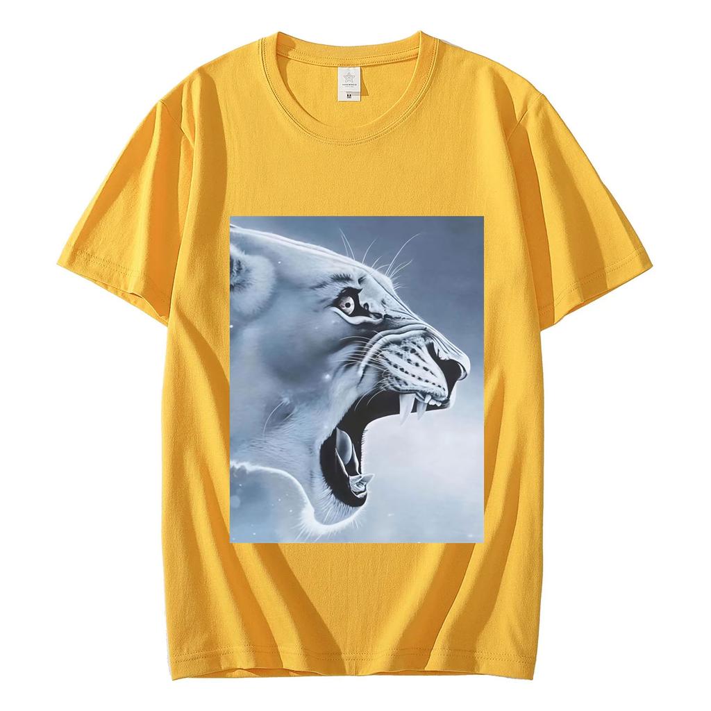 Funny Rage Bait Lion Meme Graphic T Shirts Summer Casual Comfort Short Sleeve Tshirt Men Women Clothing Fashion Loose Tshirts