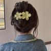 4 Stück Blume Haarspangen Matt Französische Haarspange Schwarz Floral Haarnadeln Haarklammern Rutschfeste Haarklemmen Fassen Elegantes Haar A