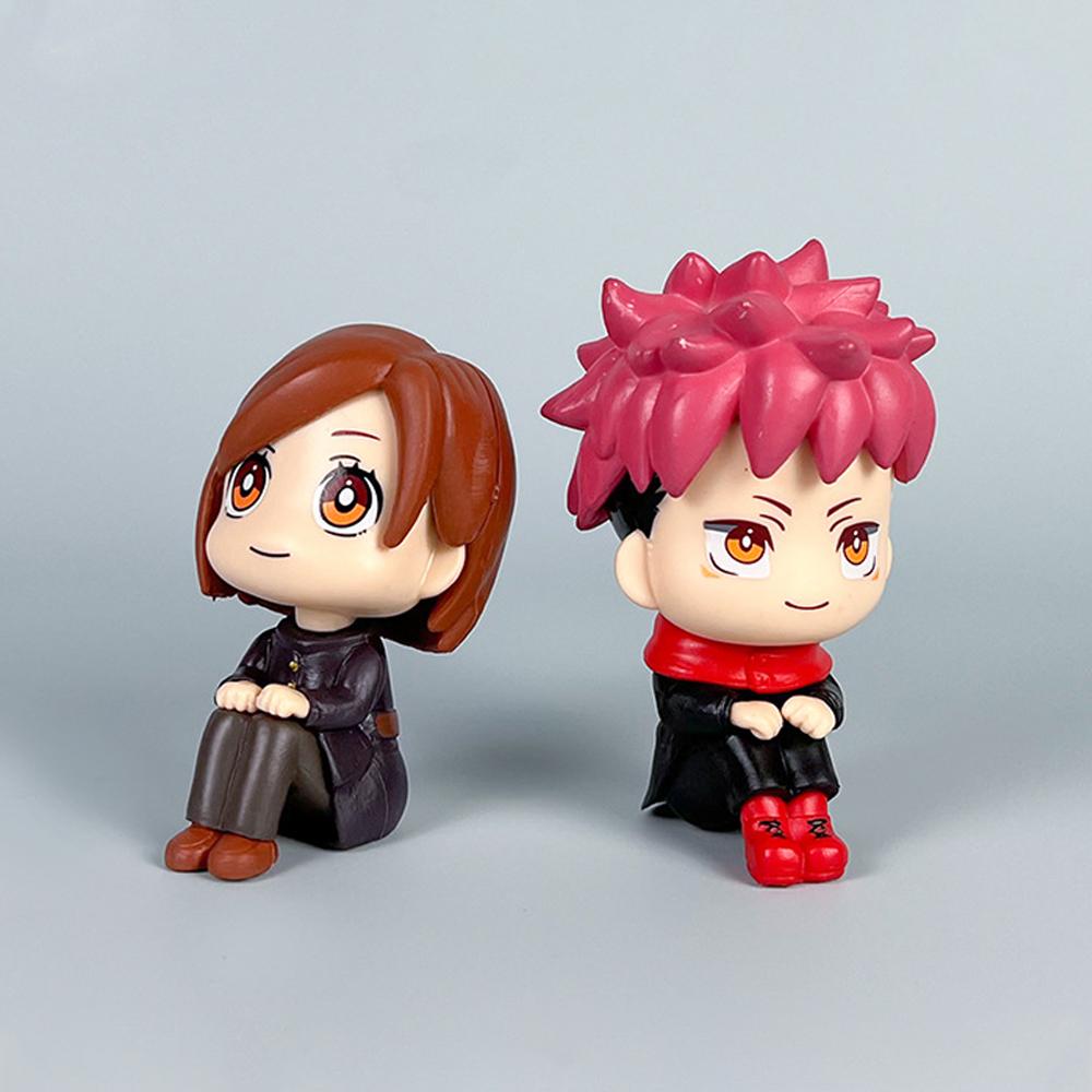9cm Anime Jujutsu Kaisen Figure Itadori Yuji Gojo Satori Fushiguro Megumi Kugisaki Kawaii Toy Car Decoration PVC Model Gift