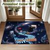 Crystal Velvet Square Rug Custom NameAmazing World of Gumball Pattern Non Slip Home Floor Decor Rug