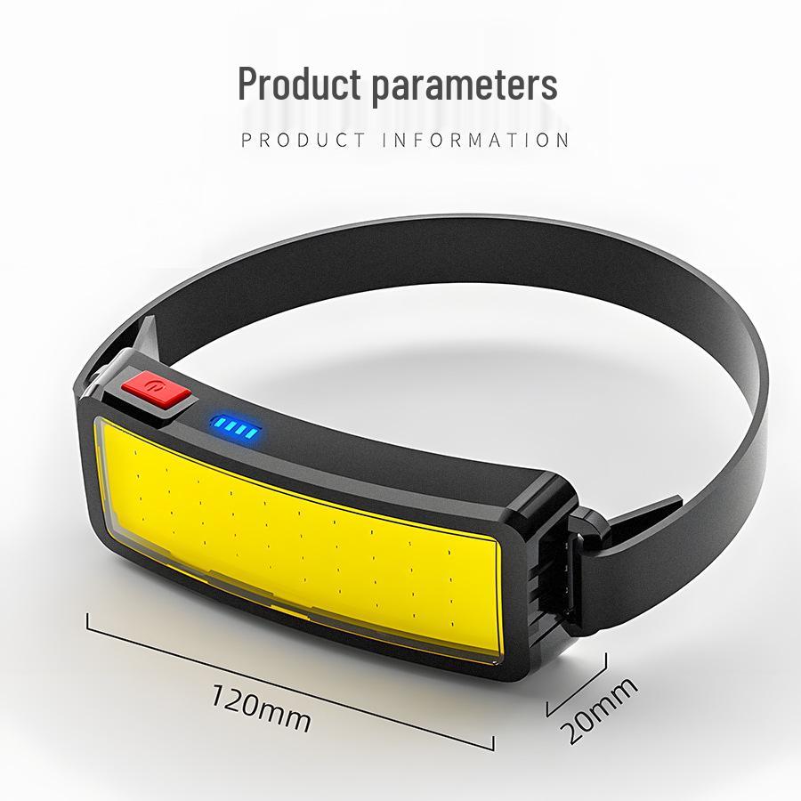 Portable USB Rechargeable LED Headlamp - Lightweight, High-Power, Outdoor Soft Light