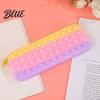 Decompression Pencil Case Pop Case Large Capacity Silicone Storage Bag with Odorless Bubble Toy Stationery for Kids School Office Stress Reducing