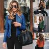 New Arrival Autumn Winter Women's Fashion Leather PU Blazer Jacket