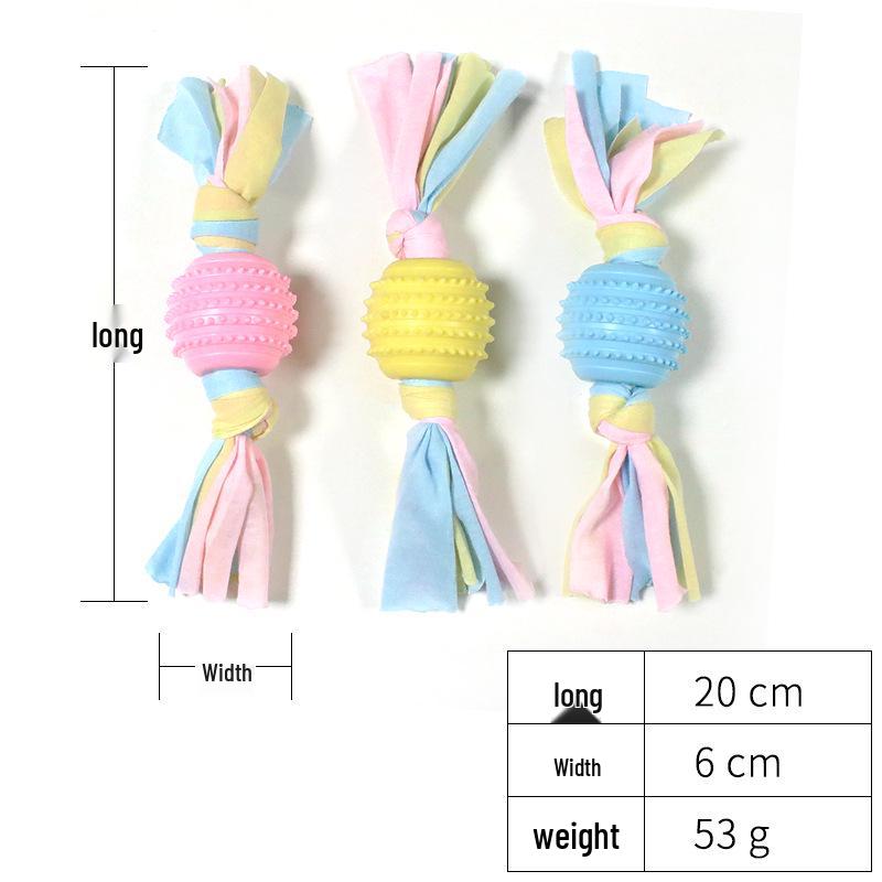 Eco-Friendly Indestructible Pet Dog Toys - Bite-Resistant Cotton Rope Fabric Molar Strips