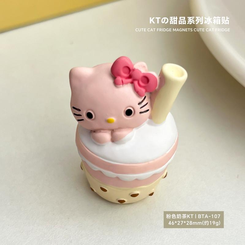 Cartoon Hello Kitty refrigerator magnet Stickers Kitchen Decorations Cute Cat KT Fridge Magnets Decor Anime Household Supplies