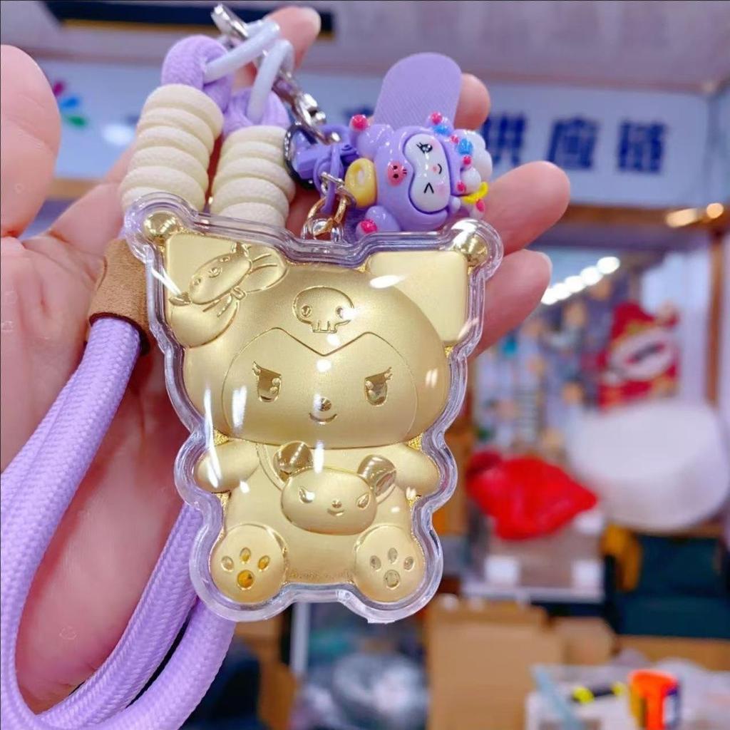 Pure Gold Ultraman Keychain & Melody Phone Strap with Cinnamoroll & Hello Kitty Bag Charm, 20mg