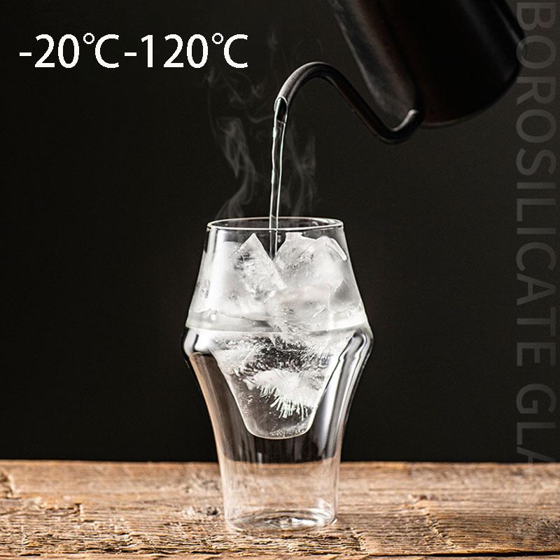 120/250/335ml Ceașcă de Sticlă cu Strat Dublu cu Ureche de Agățat Ceașcă de Cafea Espresso Anti-opărire Lapte Brandy Vin Ceașcă de Ceai Set de Căni Transparente 1/2 buc