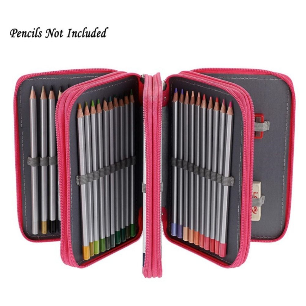 72 Holes Pencils Case Large Capacity Pen Pouch Portable School Stationery Bag  Drawing