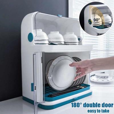 Égouttoir à vaisselle à 2 niveaux, placard de cuisine, support de séchage de la vaisselle, support de maison, rangement d'assiettes en plastique, organisateur de Table