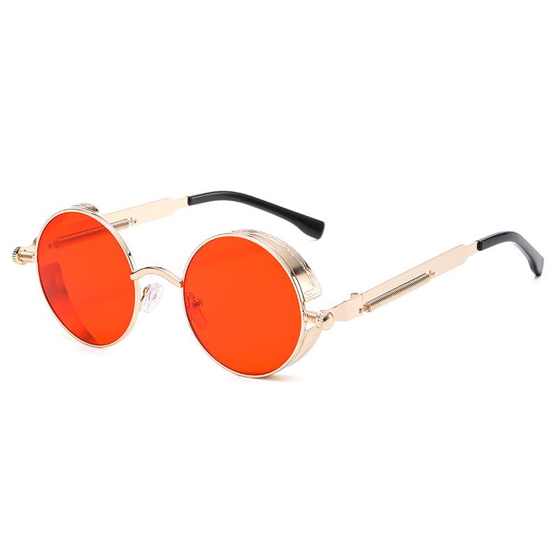 2024 Steampunk Style Round Sunglasses - Classic Retro for Men & Women, Trendy Internet Celebrity Fashion.