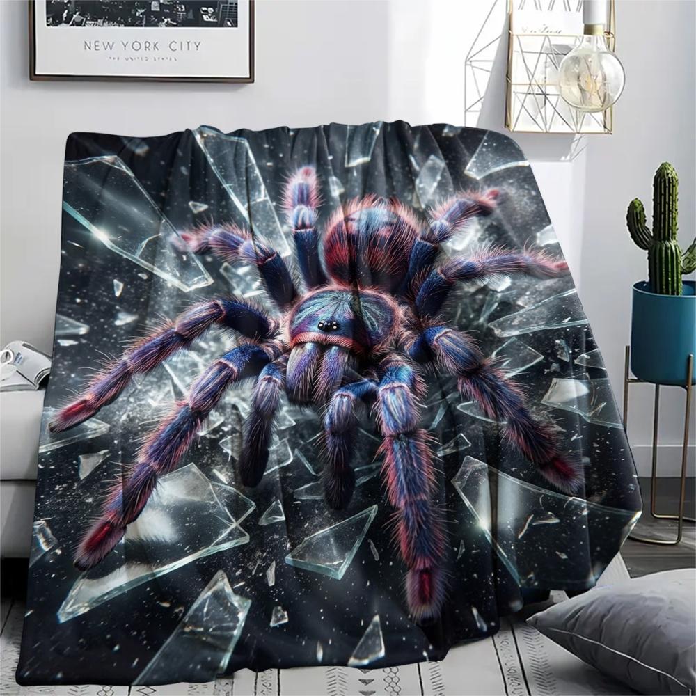 1PC Cute Pets Print Flannel Blanket, High quality All Seasons, Home Decor, Warmth and Comfort, Perfect for Christmas Gifts