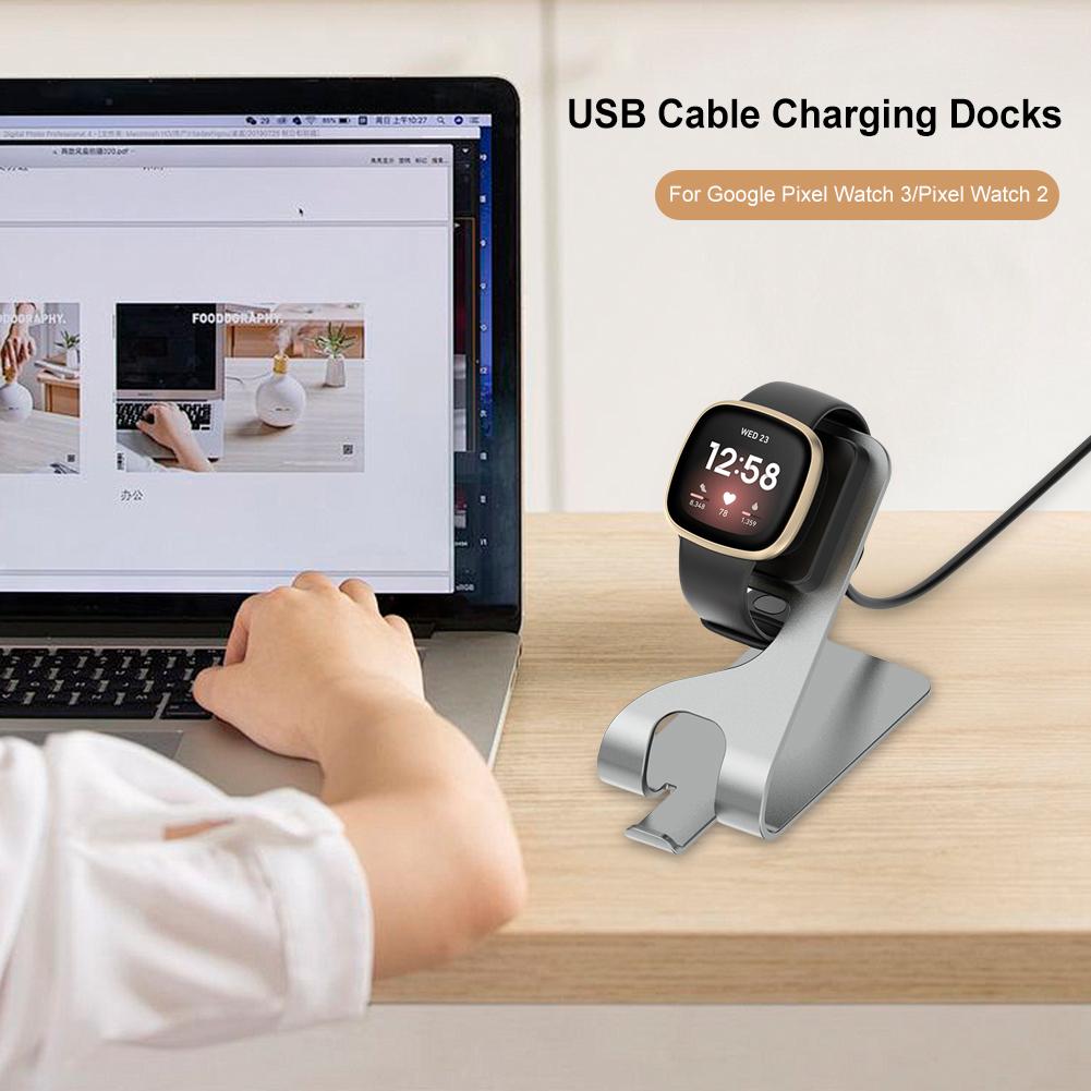 Magnetic Charger Power Adapter Replacement USB Charging Cable Cord Dock Adapter for Fitbit Ace LTE/Sense/Sense 2/Versa 3/Versa 4