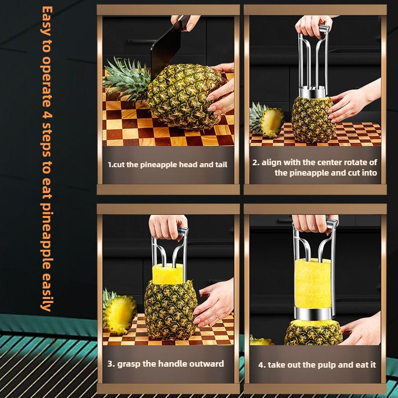 High Quality Kitchen Fruit Gadgets Stainless Steel Pineapple Corer Knife Eye Peeler Slicer Corer Peeling Pineapple Knife Cutter