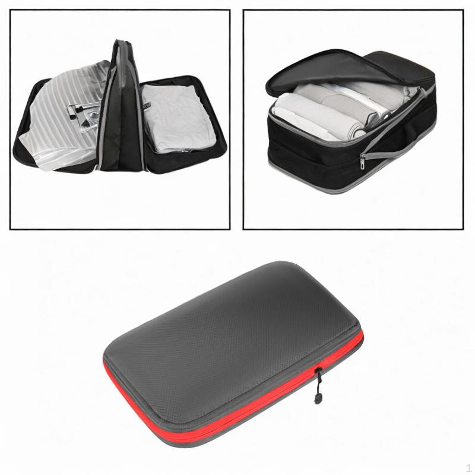 Компрессионный упаковочный куб Легкая портативная сумка для хранения Водоотталкивающая Расширяемая для отпуска серый 1856₽