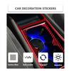 2Pcs For Honda Civic 2006-11 Carbon Fiber Interior Center Cupholder Cover Trim