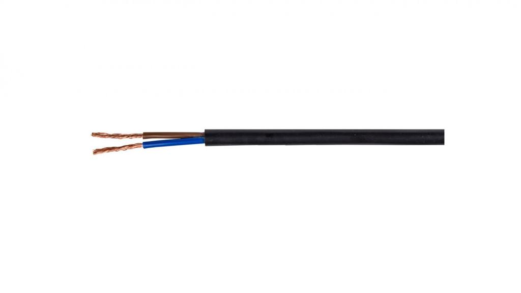 Residential Cable H03Vv-F (Ohms) 2X1.5 Black 300/300V