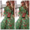 Sexy Floral Print Long Beach Dress Women Casual Summer Dresses New