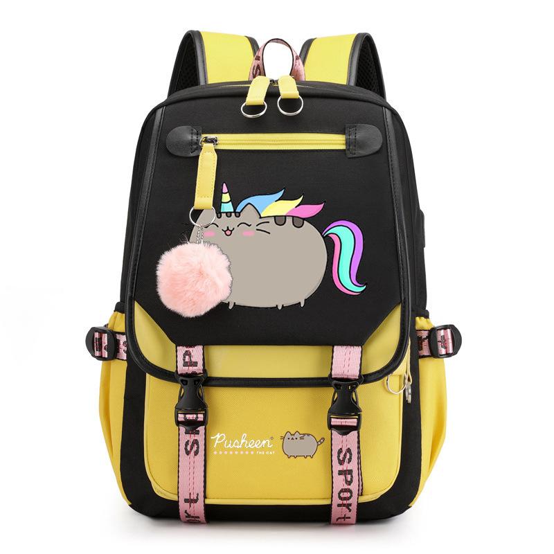 Cartoon Cute Printed School Bag Outdoor Travel Oxford Cloth Backpack