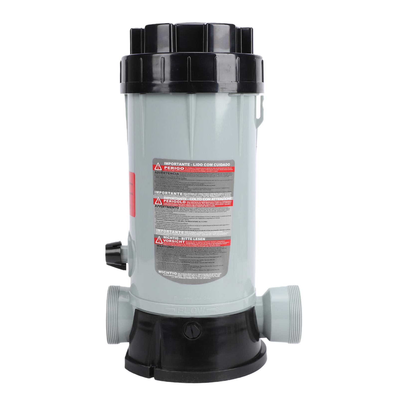 Fishine Unisex Kids Automatic Pool Chlorinator Plastic Automatic In Line Cl Feeder For Above Ground Pool Inground Swimming Pool