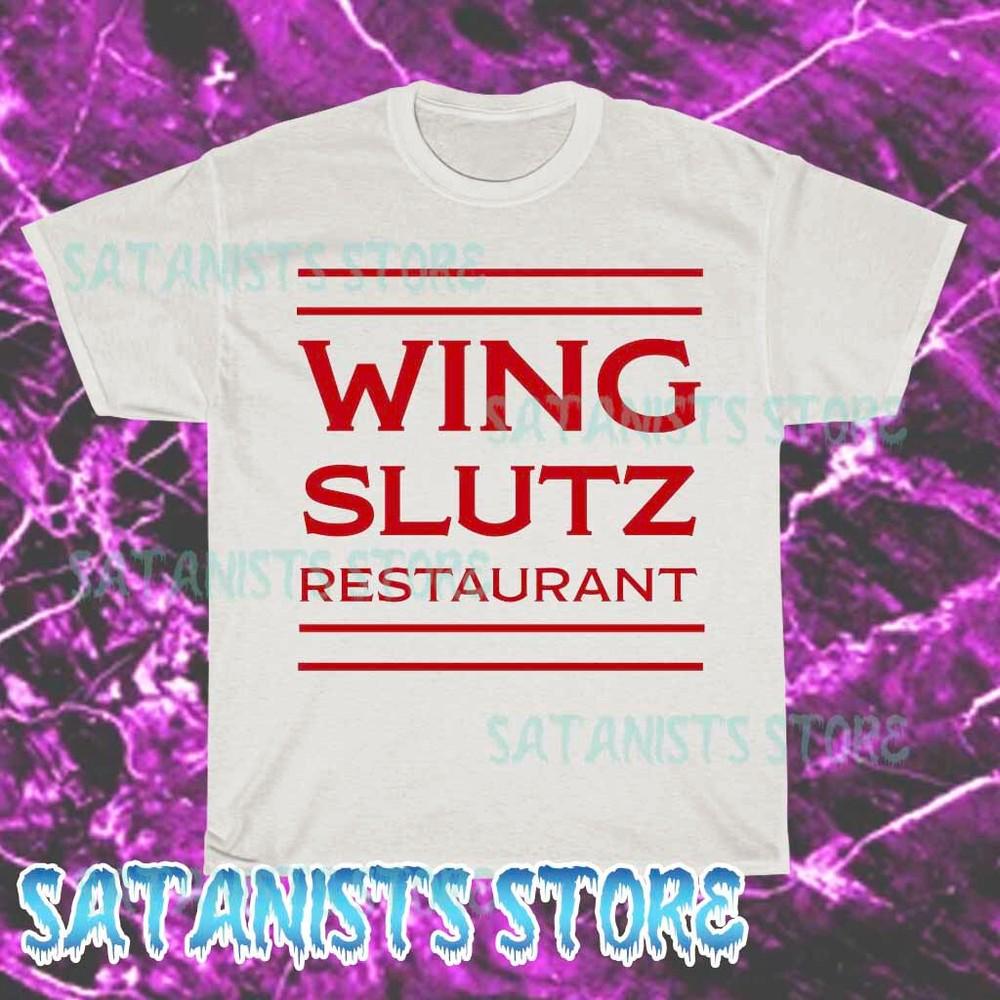 

New Wing Slutz Restaurant Brooklyn Nine Men s White T-shirt Funny Size S to 5XL XL