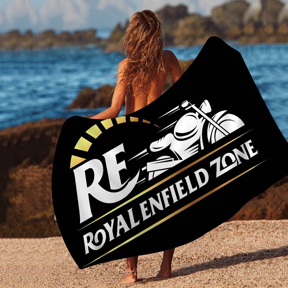 R-Royal E-Enfield Logo Anime Beach Swimming Towel Soft Absorbent Washcloth Children's Gifts For Kids Travel Camping Gym