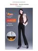 Women's Black Silk Cotton High-Waist Winter Pants - Slimming, Warm, Thickened, Korean-Style, Versatile, Stylish, Slightly Flared.