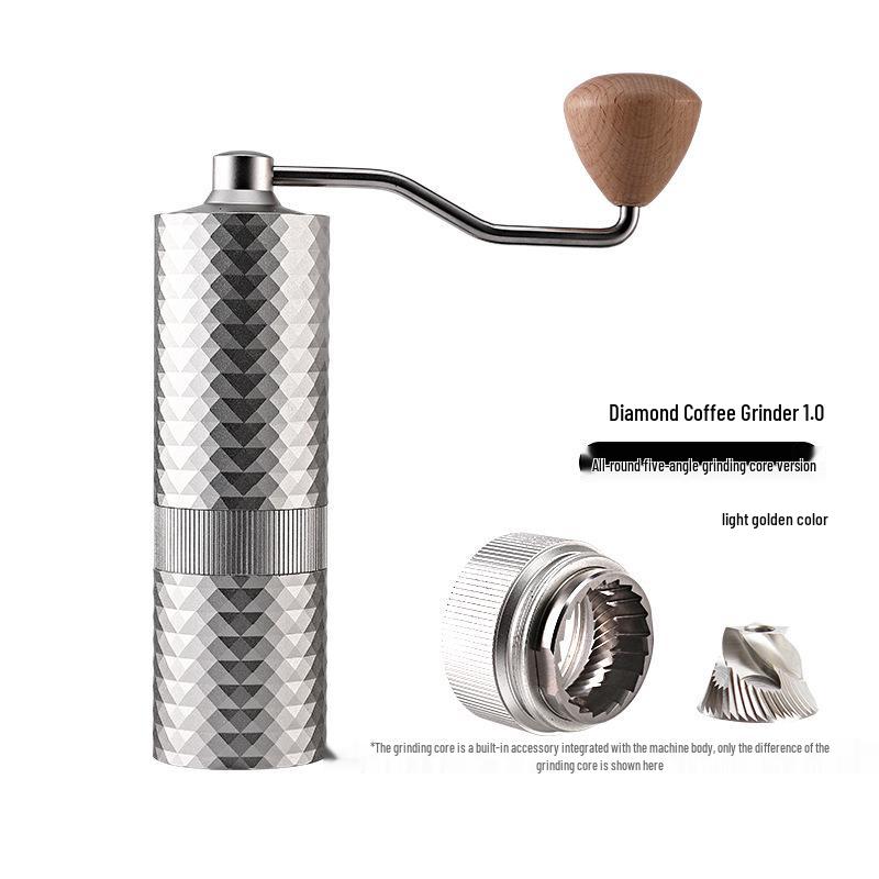 Compact Steel Core Manual Coffee Grinder - Hand-Powered Mill for Fresh Coffee Beans