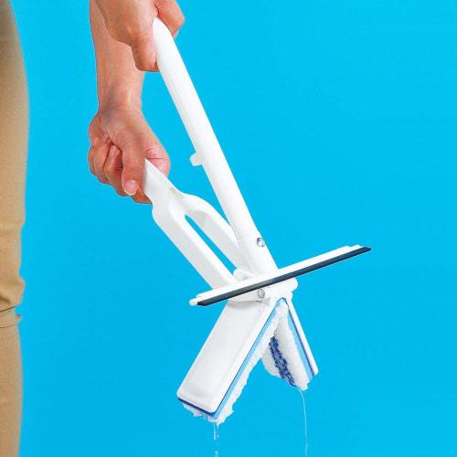 Azuma Glass Wiper for Windows and Screens, Easy-Squeeze Wiper 24F, 24cm Wiping Width, 100-145cm Total Length, Cleans Windows and Screens with Just One